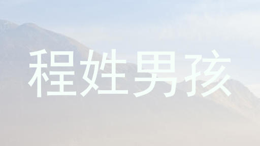 程姓男孩