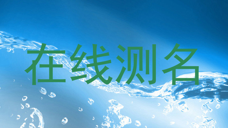在线测名