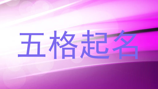 五格起名