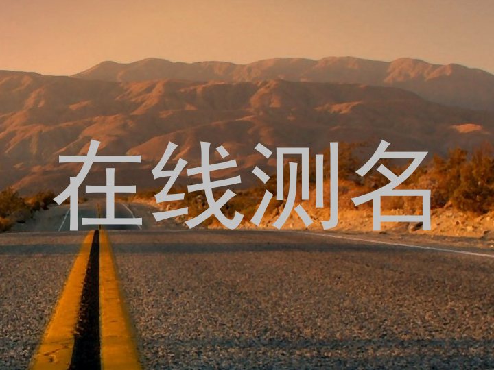在线测名