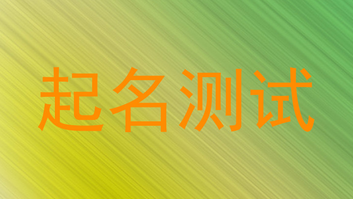 起名测试