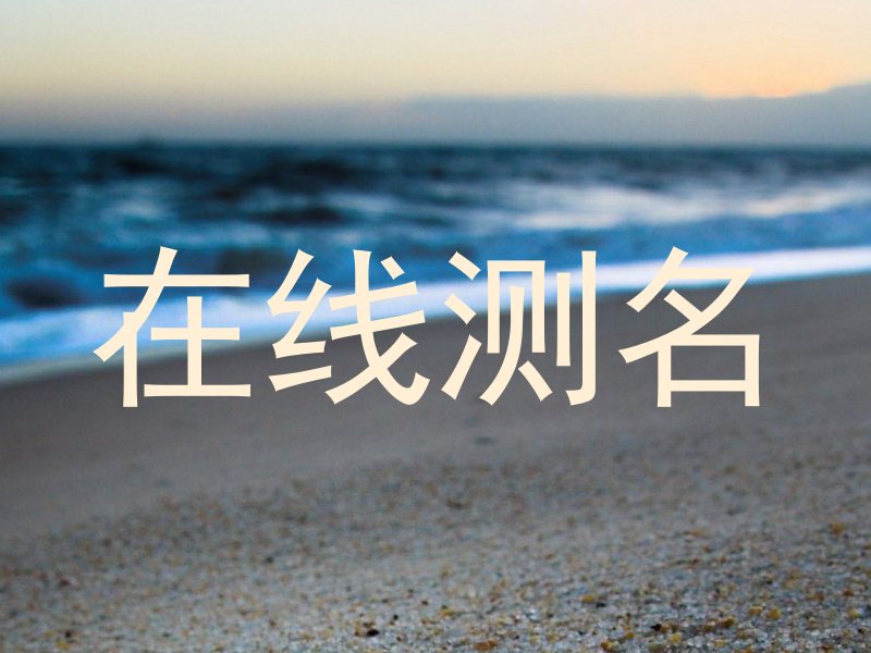 在线测名