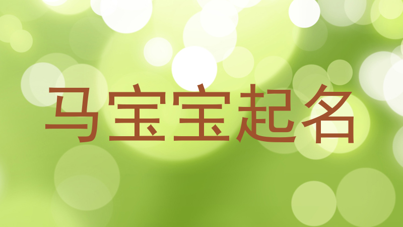 马宝宝起名