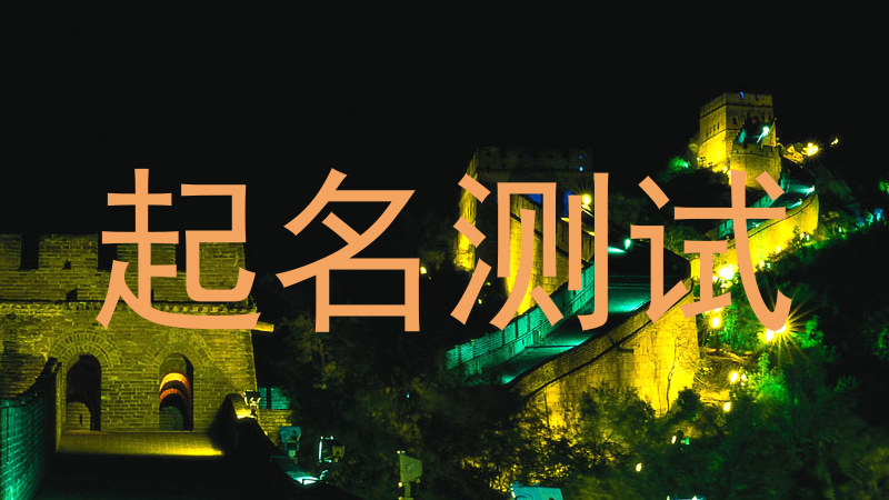 起名测试