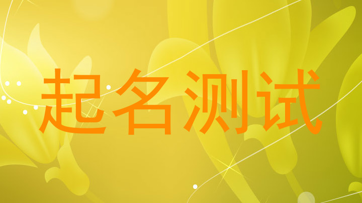 起名测试