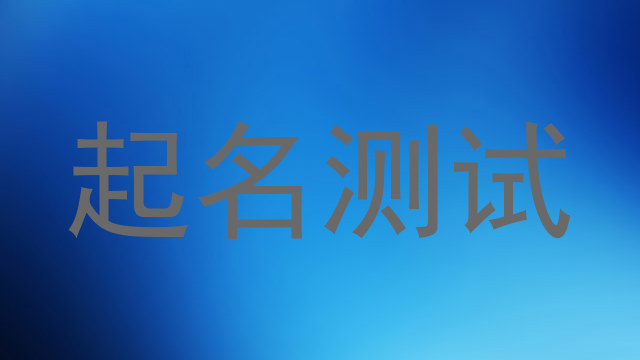起名测试