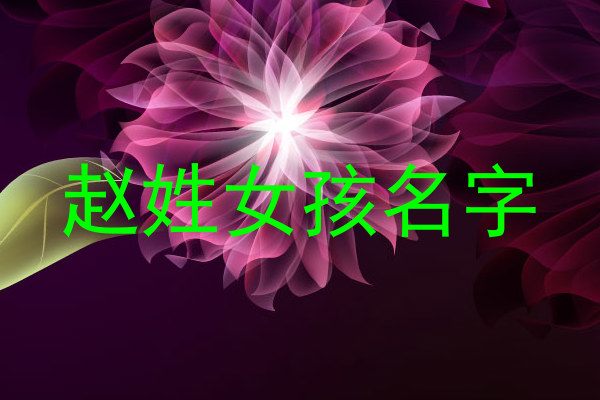 赵姓女孩名字