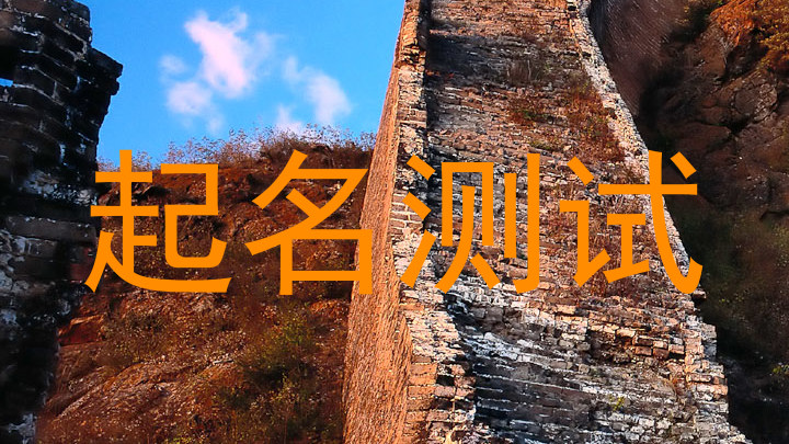 起名测试