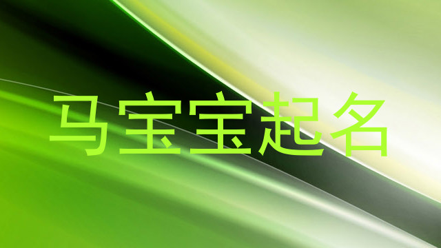 马宝宝起名
