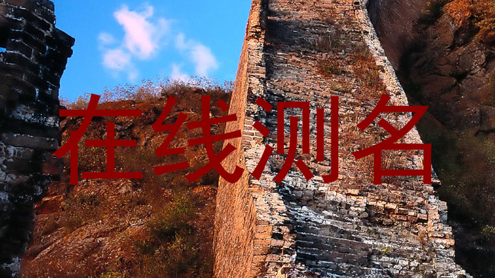 在线测名