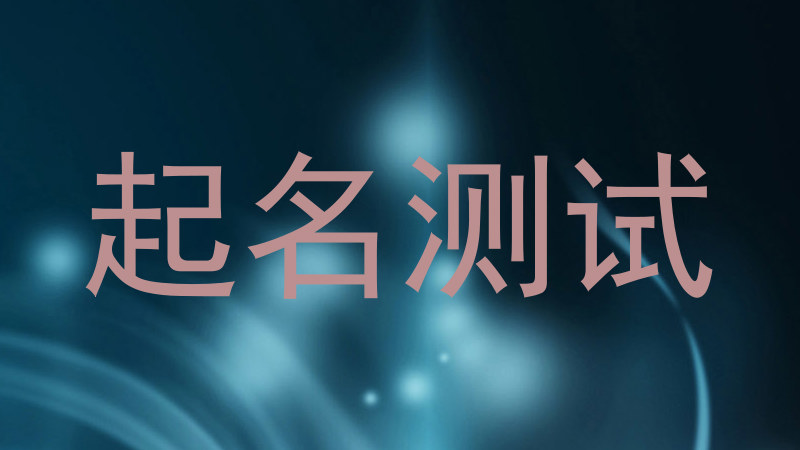 起名测试