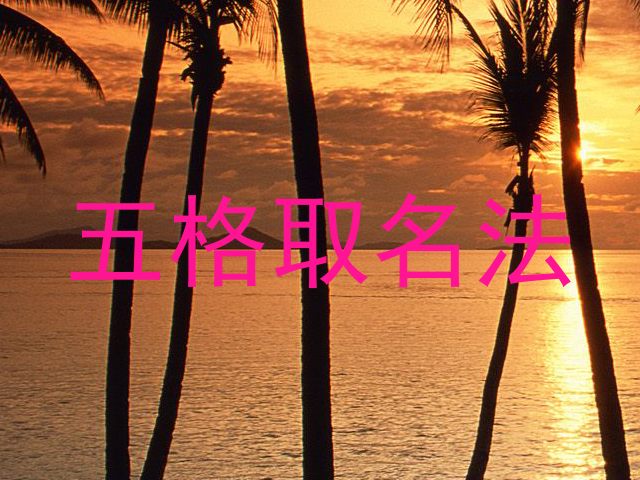 五格取名法