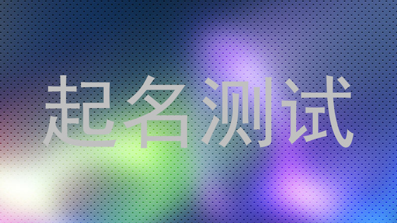 起名测试