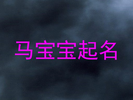 马宝宝起名