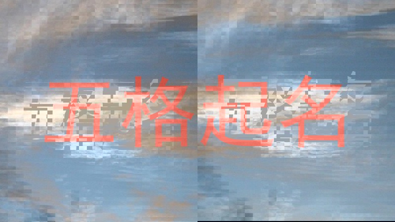 五格起名