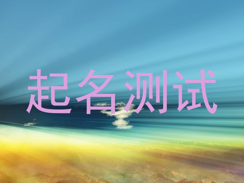 起名测试