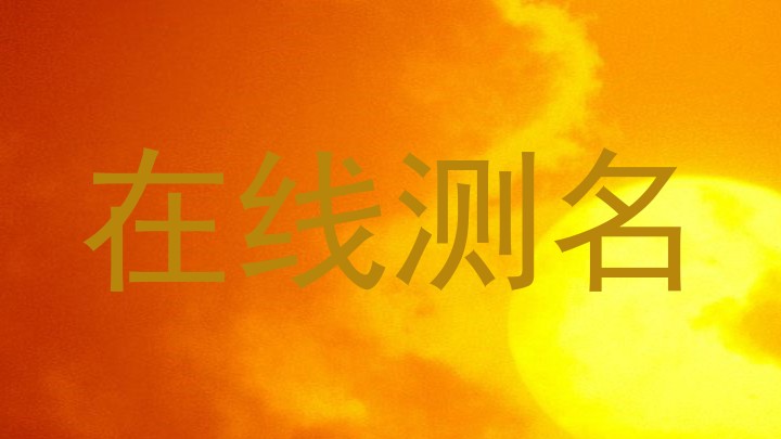 在线测名