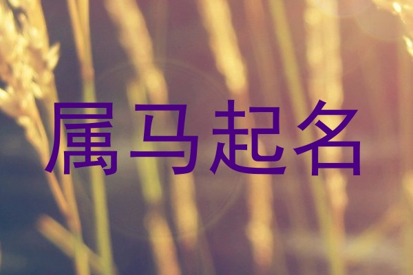 属马起名