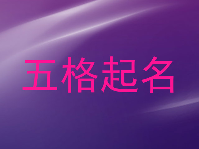 五格起名