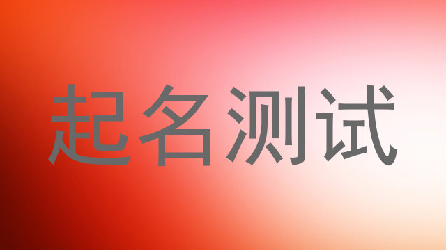 起名测试