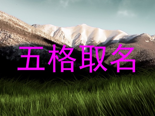 五格取名