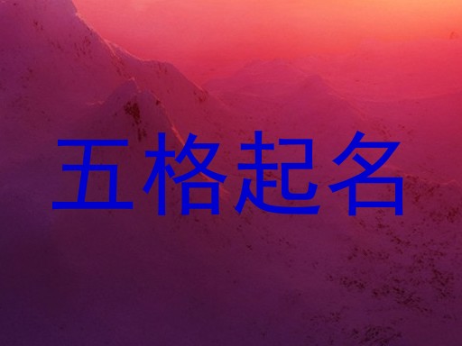 五格起名