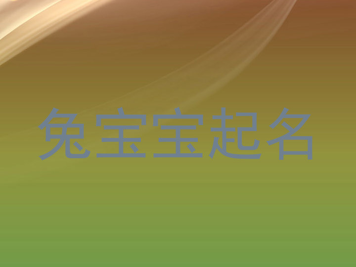 兔宝宝起名