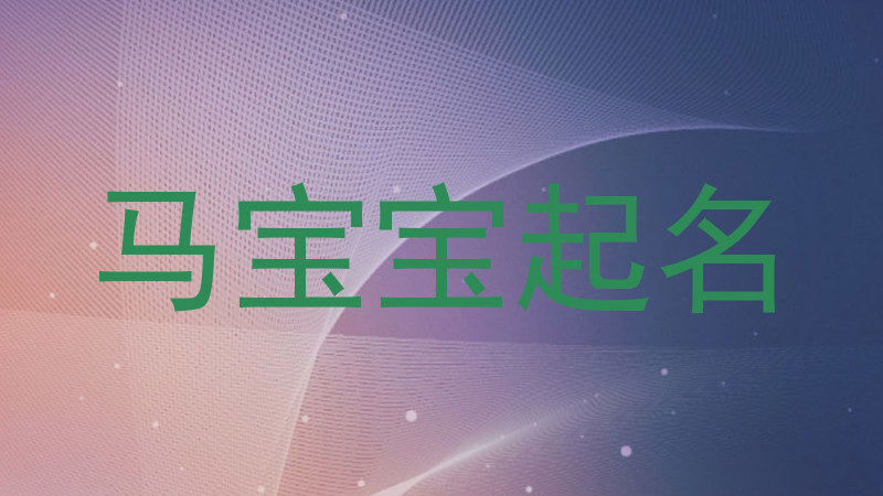 马宝宝起名