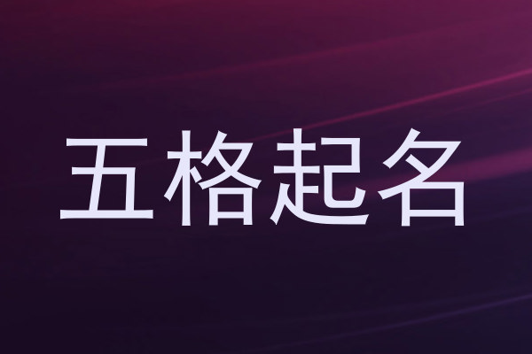 五格起名