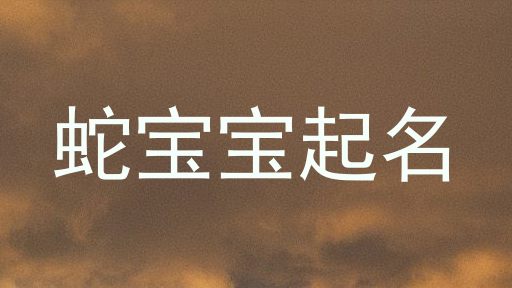 蛇宝宝起名
