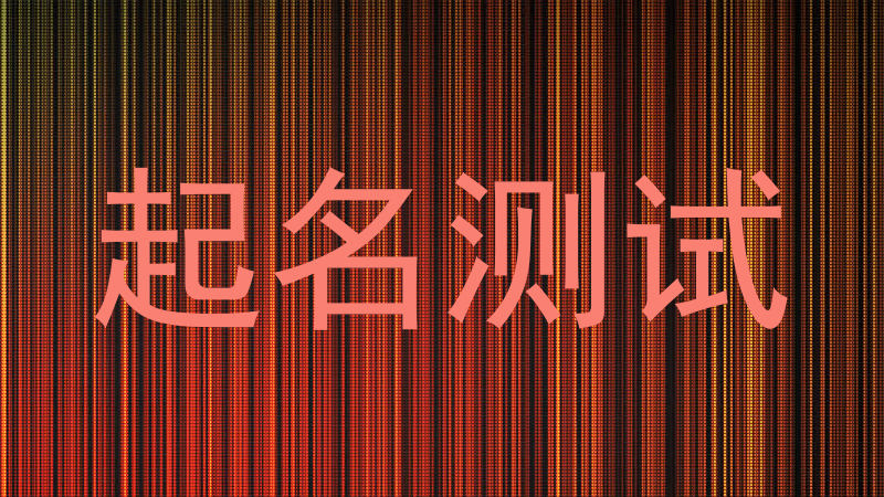 起名测试