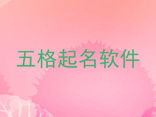 五格起名软件