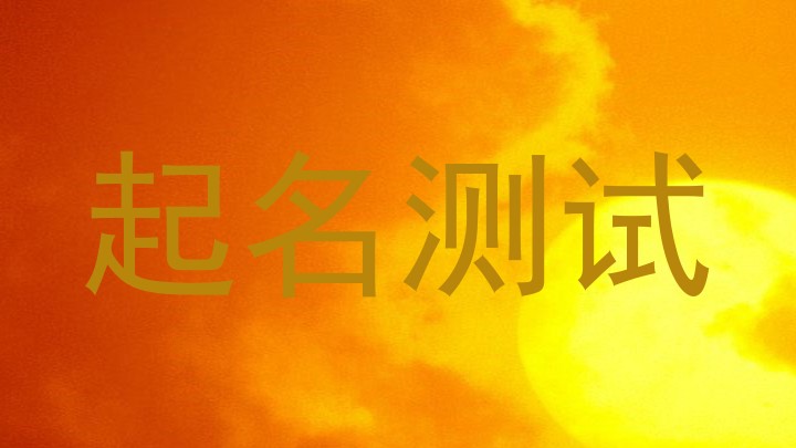 起名测试
