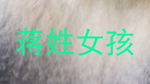 蒋姓女孩