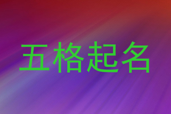 五格起名