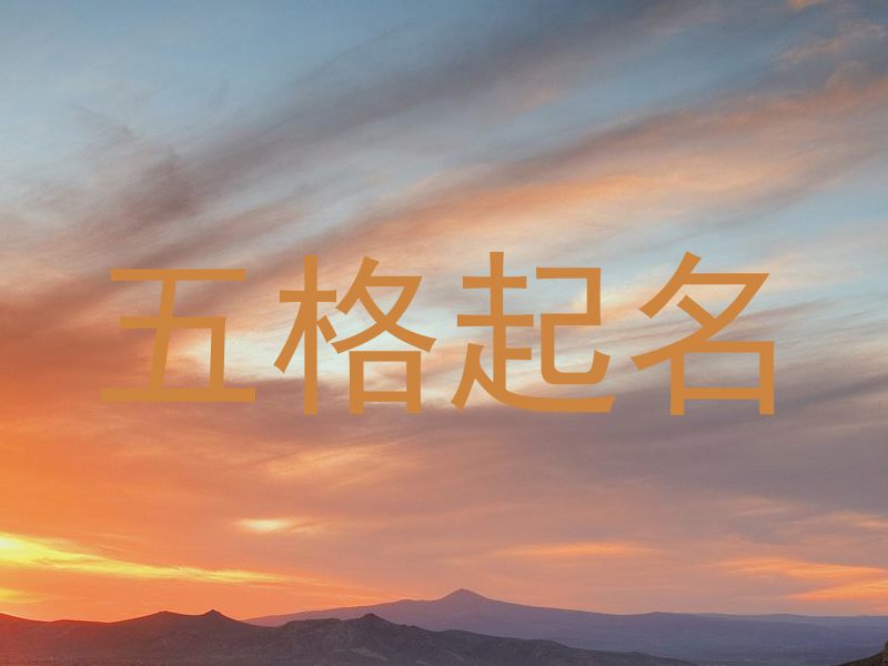五格起名