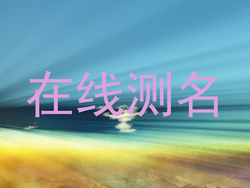 在线测名