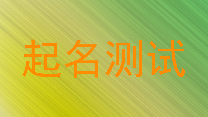 起名测试