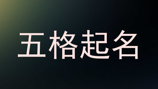 五格起名