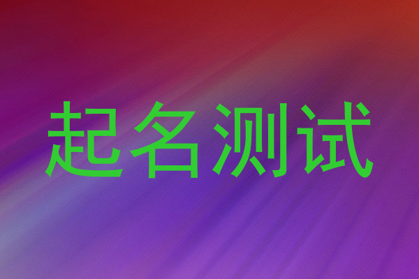 起名测试