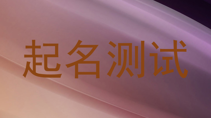 起名测试