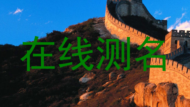 在线测名