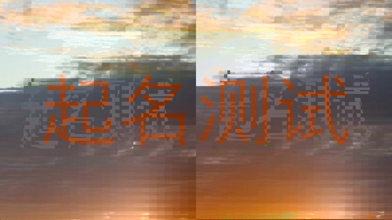 起名测试