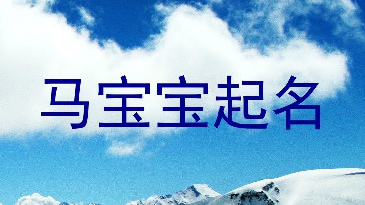 马宝宝起名