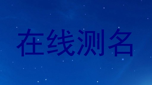 在线测名