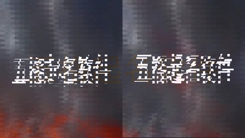 五格起名软件
