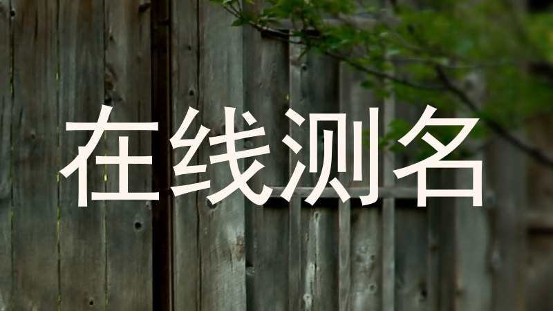 在线测名