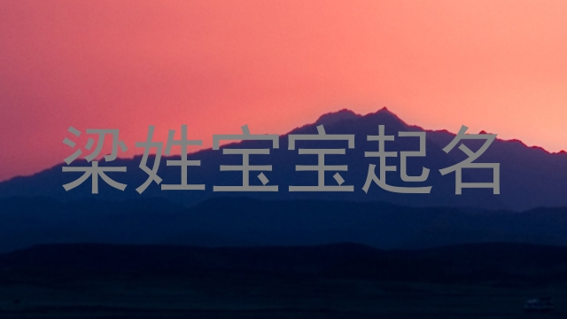 梁姓宝宝起名
