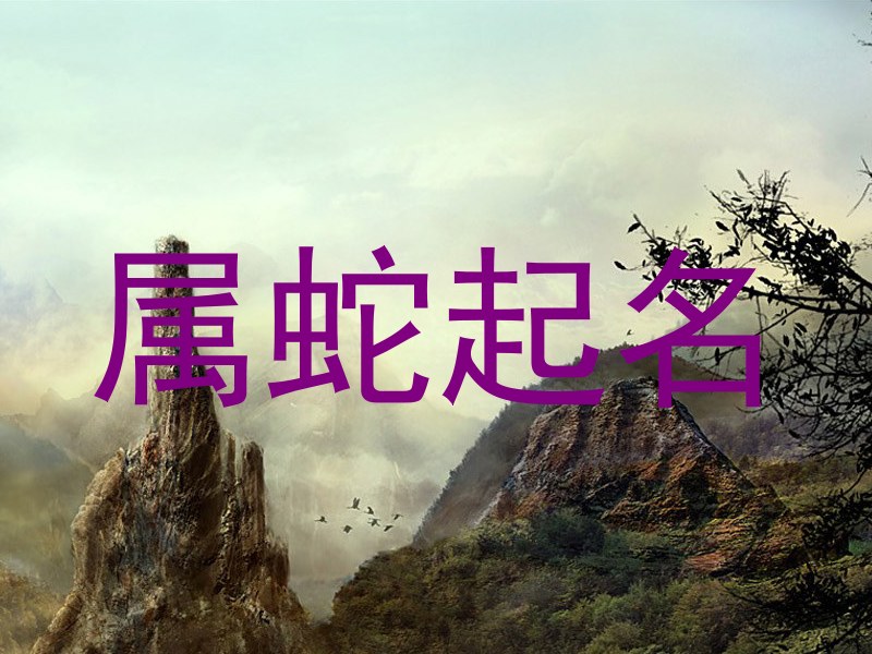 属蛇起名
