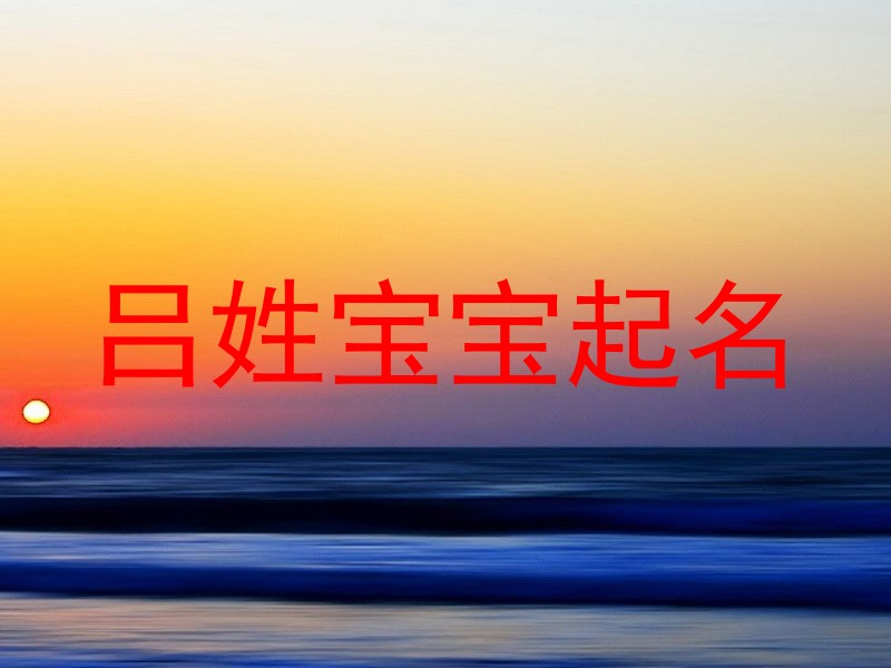 吕姓宝宝起名